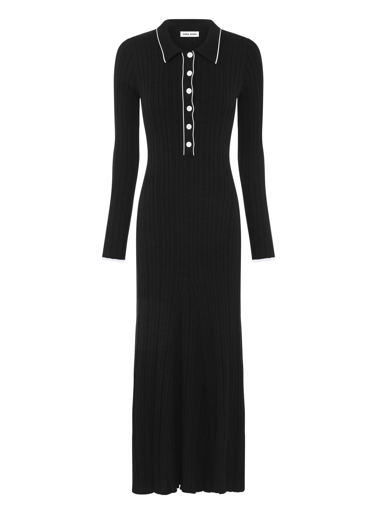Angelina Dress | Raven W/ Silence Trim