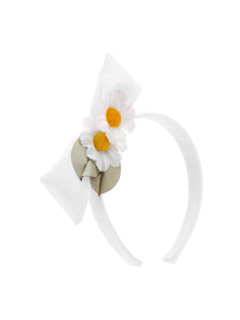 Girls | Daisy Maxi Bow Headband | White