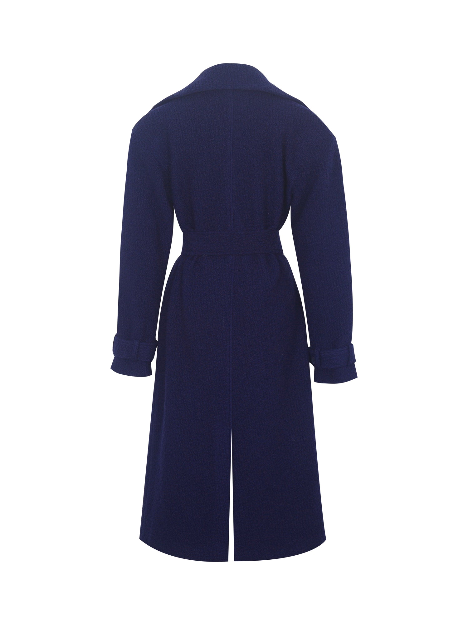 Jaelyn Wool Blend Double-Breasted Belted Coat | Midnight Blue