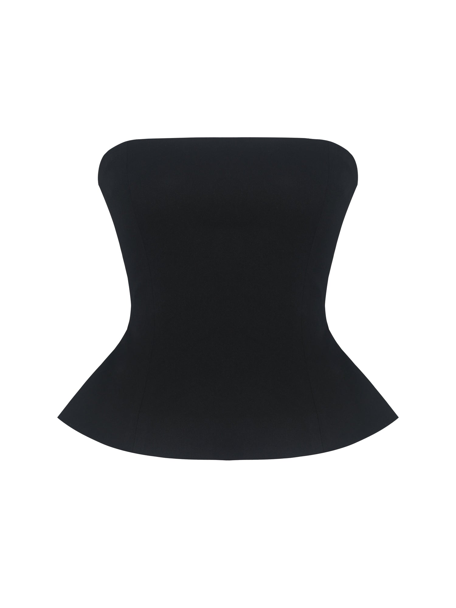 Quinette Peplum Top with Beaded Asymmetrical Cape | Black