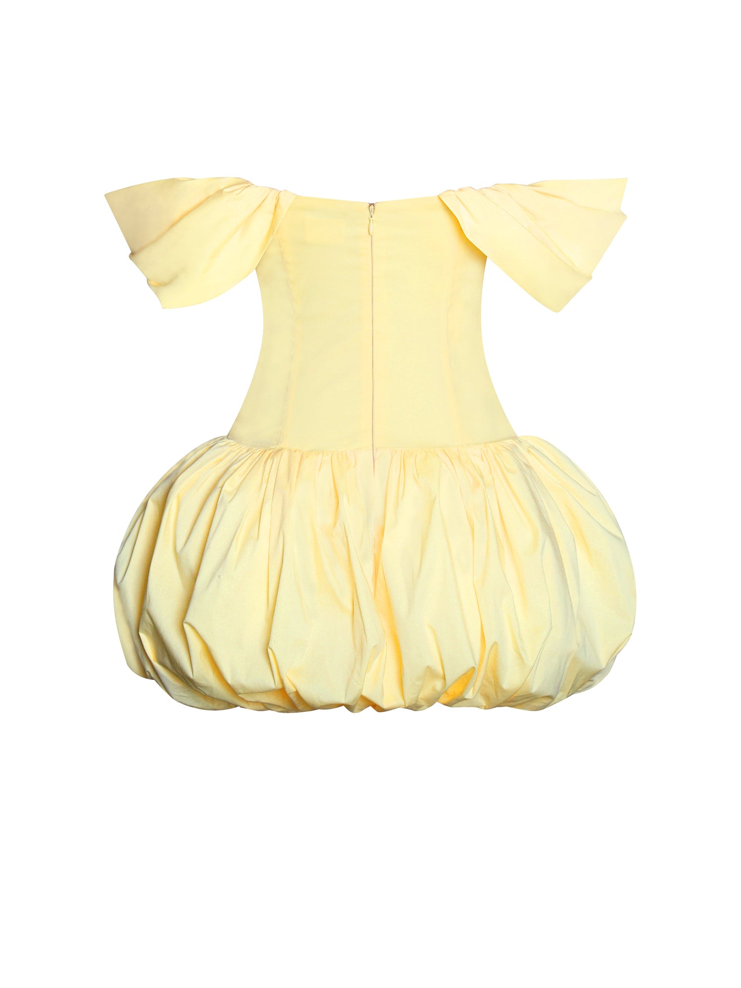 Umika Bubble Hem Mini Dress | Butter Yellow