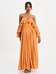 Kaela Off Shoulder Chiffon Maxi Dress | Brickwork