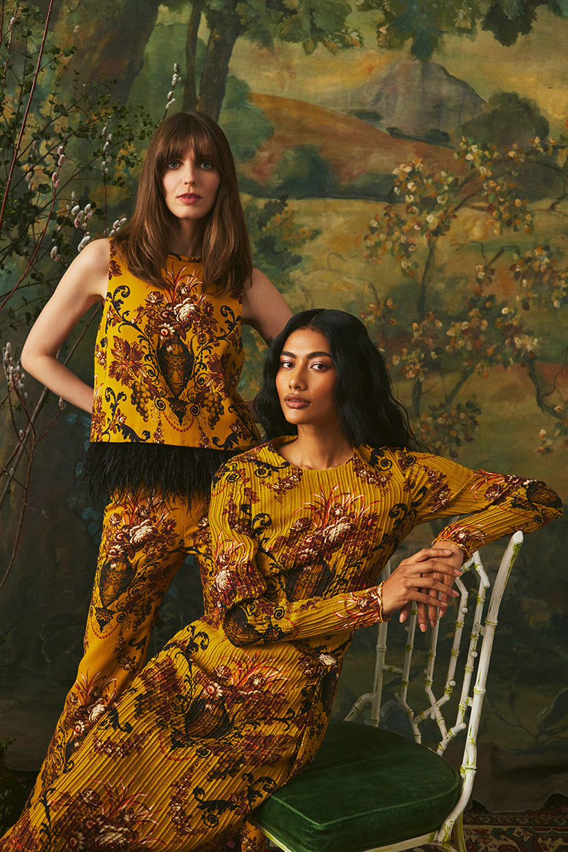 Pepper Dress | Dusty Gold Fleur