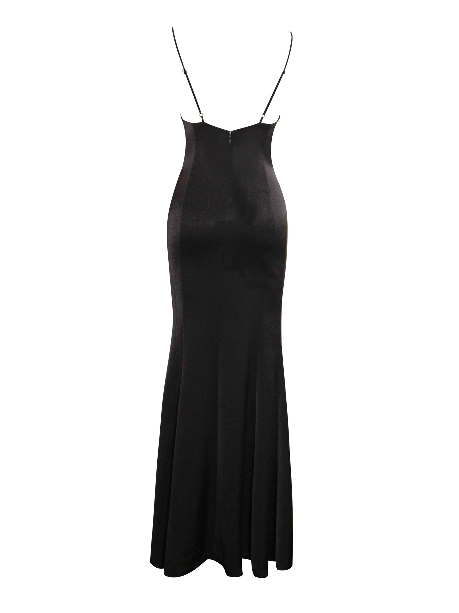 Eleanor Bow Satin Gown | Black and White