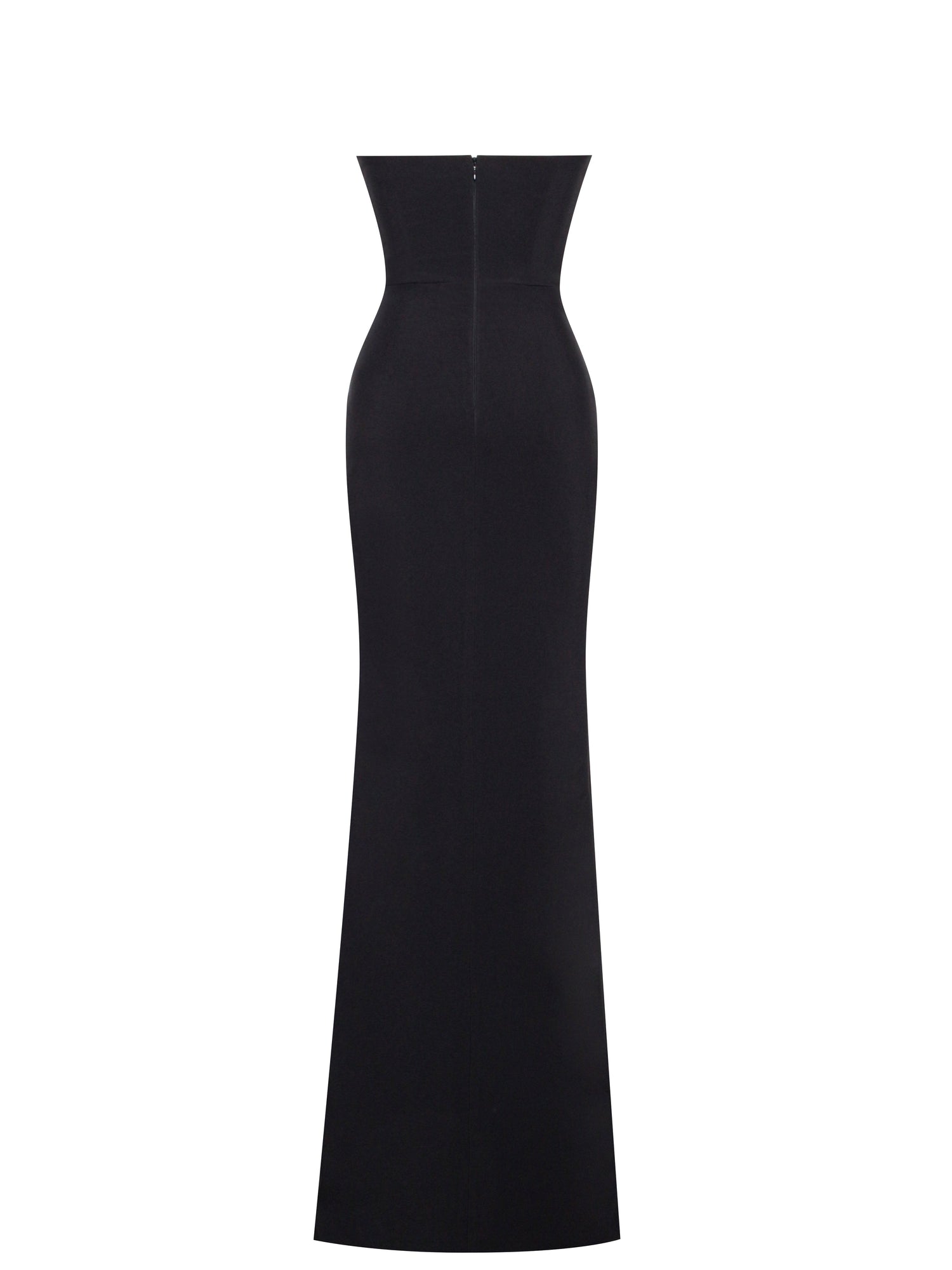 Xoana Crystal Embellished High Slit Gown | Black