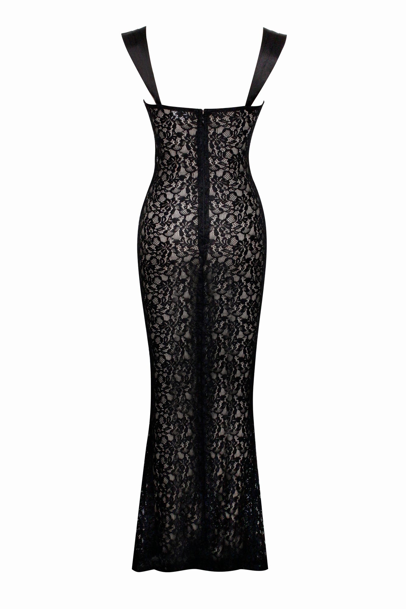 Veronica Lace Maxi Dress | Black