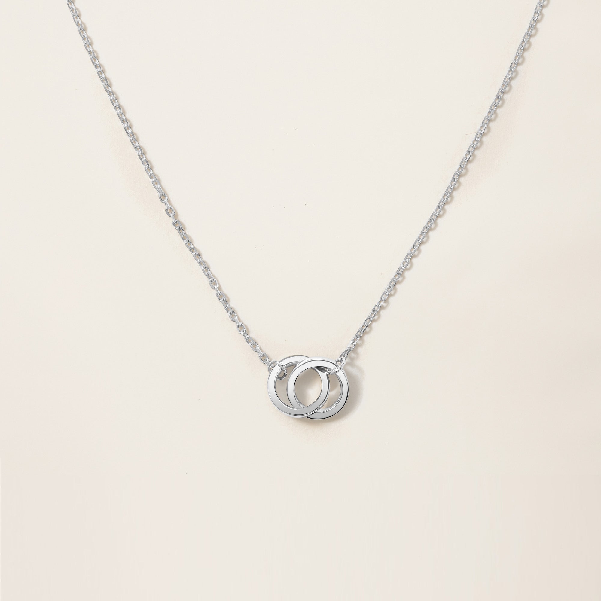 White Gold | Interlocking Necklace | Womens