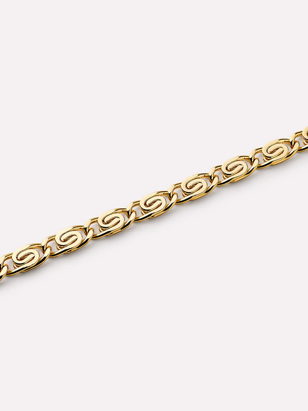 Chain Navy Bracelet | 14K Gold on Brass