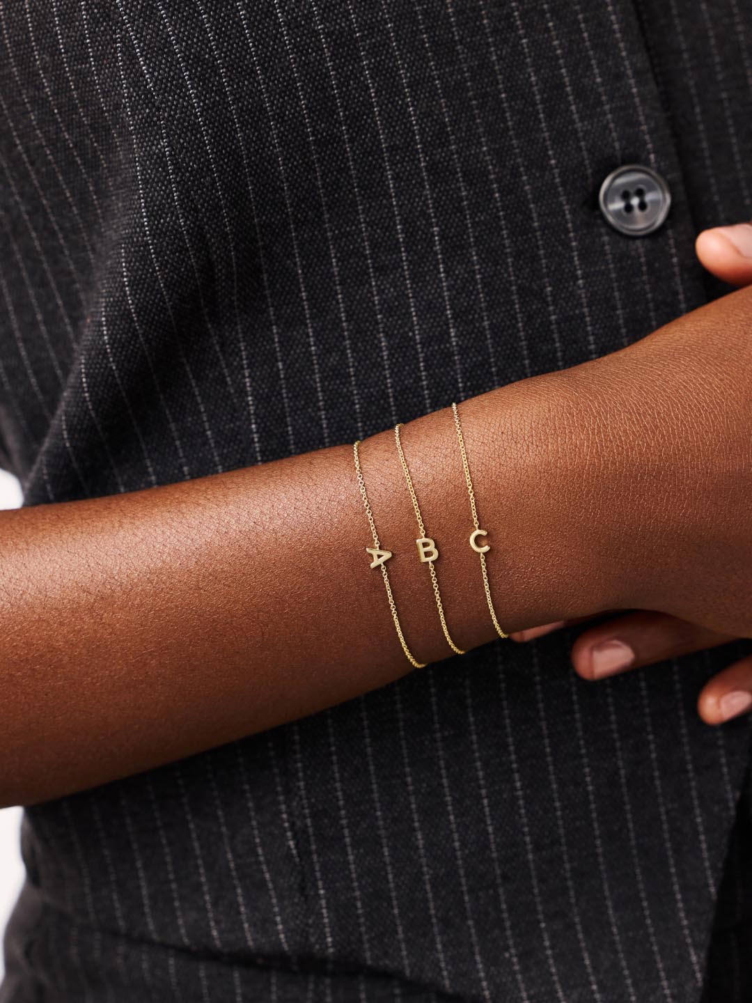 Ana Luisa Jewelry Bracelets Charm Bracelets Initial Bracelet Letter Bracelet Sterling Silver