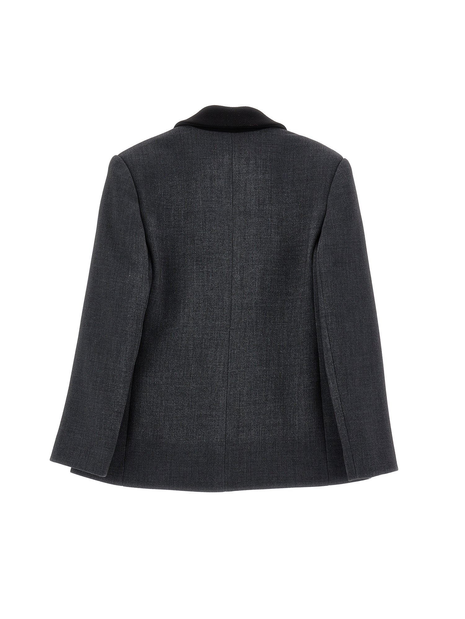 Girls | Coupled Jacket With Black Edging | Dark Grey/Black