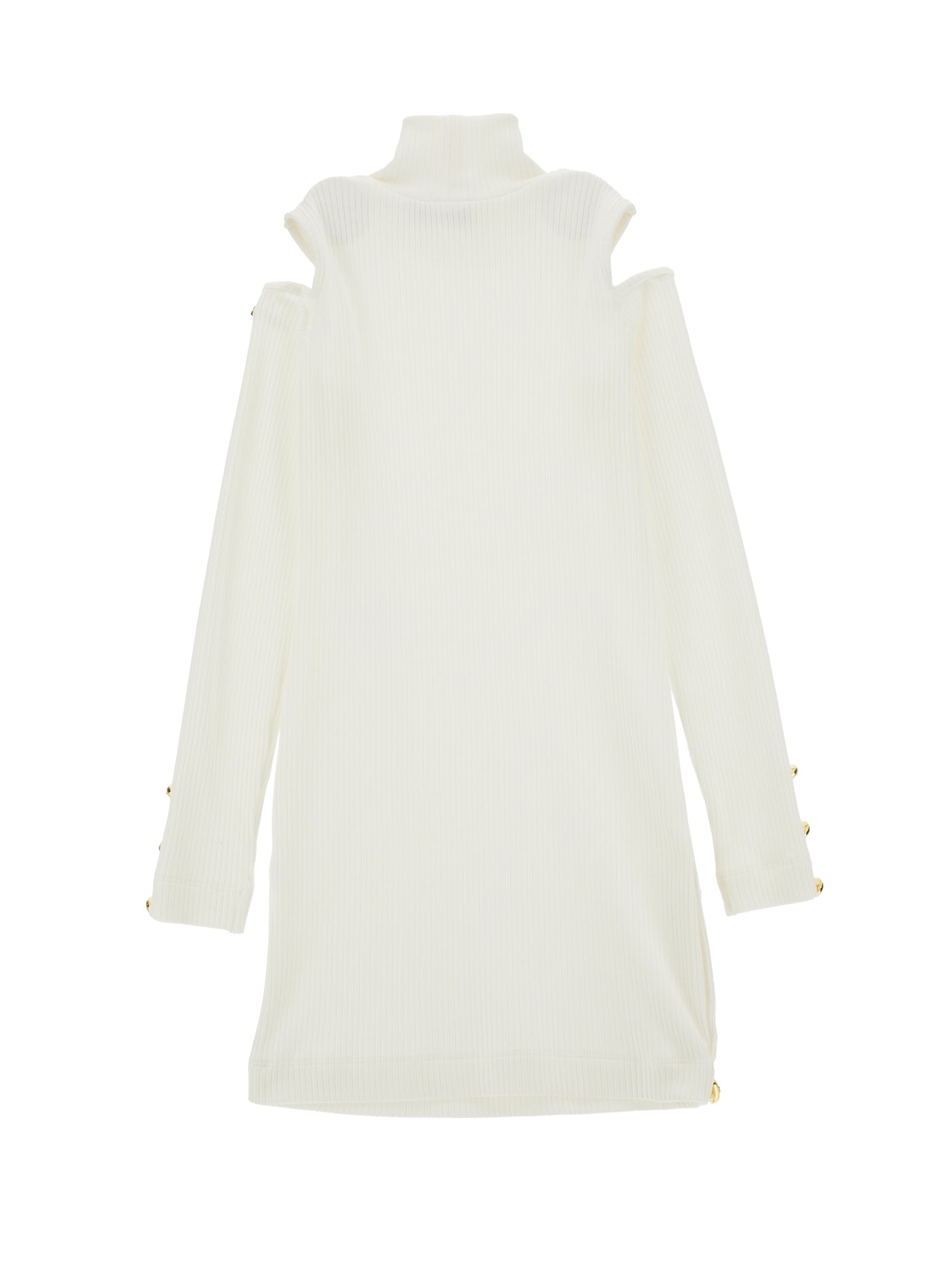 Girls | Viscose Ribbed Minidress | Cream