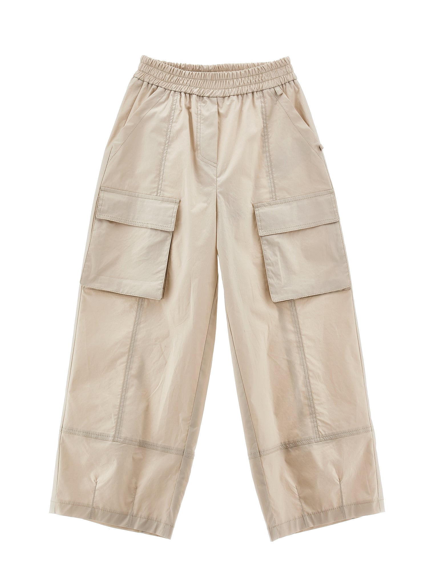 Girls | Parachute Canvas Cargo Pants | Ecru