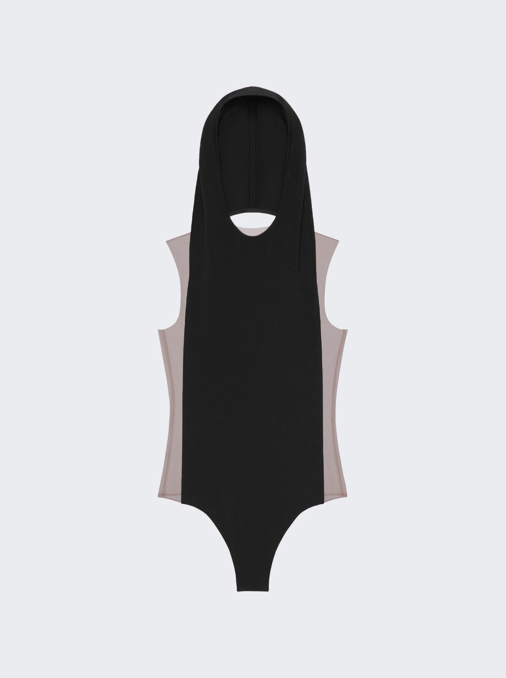 Women | Courrèges | Frame Illusion Hooded Bodysuit & Chocolate & Black