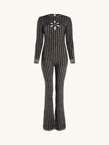 Gigi Jumpsuit | Black/Gold Shimmer