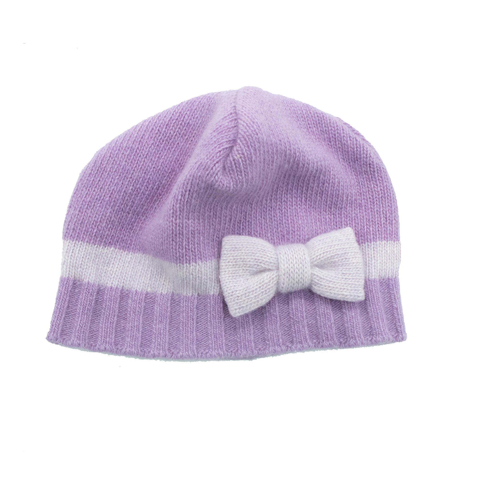Kids | Cashmere Beanie with Bow | Orchid