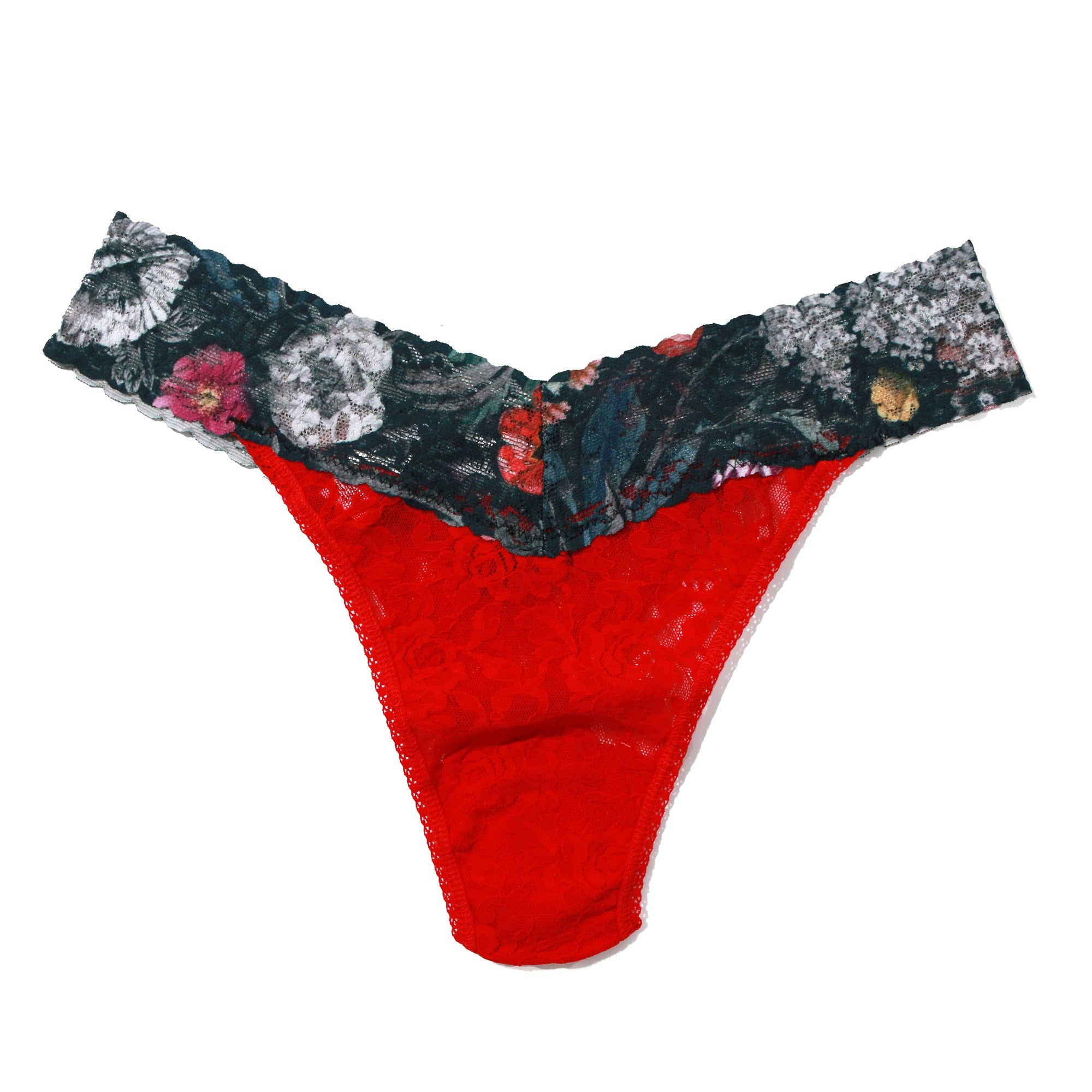 Signature Lace Original Rise Thong | Red x Eden