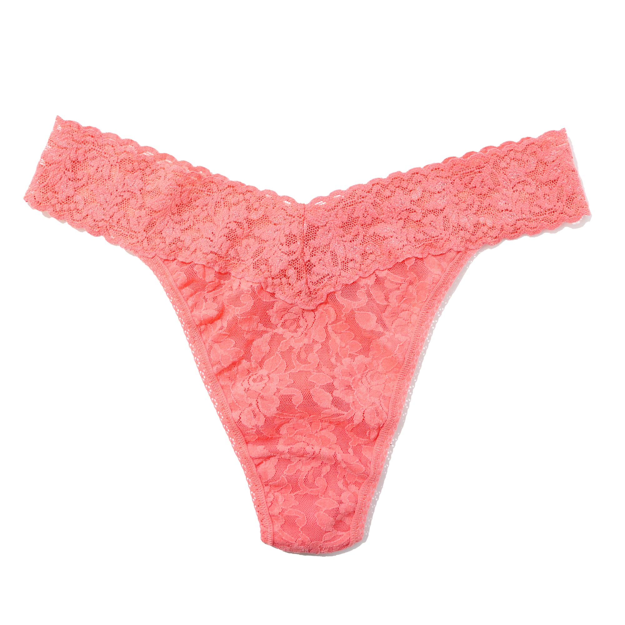 Signature Lace Original Rise Thong | Paloma Pink