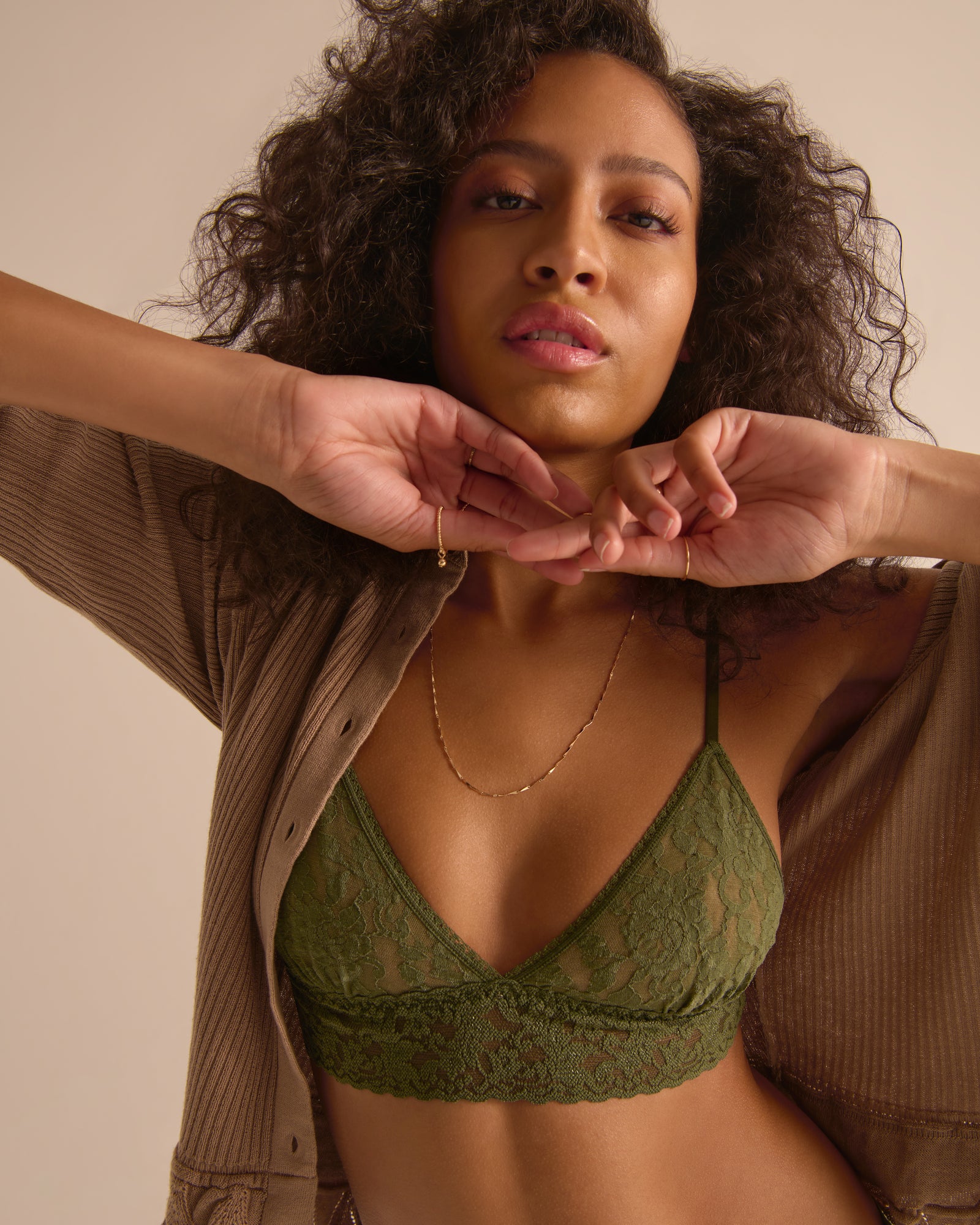 Signature Lace High Rise Boyshort | Herb Green