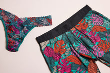 Signature Lace Original Rise Thong & Saxx Boxer Brief | Fruity Palm - Aqua