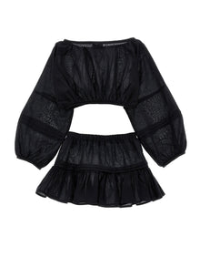 Girls | Muslin Beach Set | Black