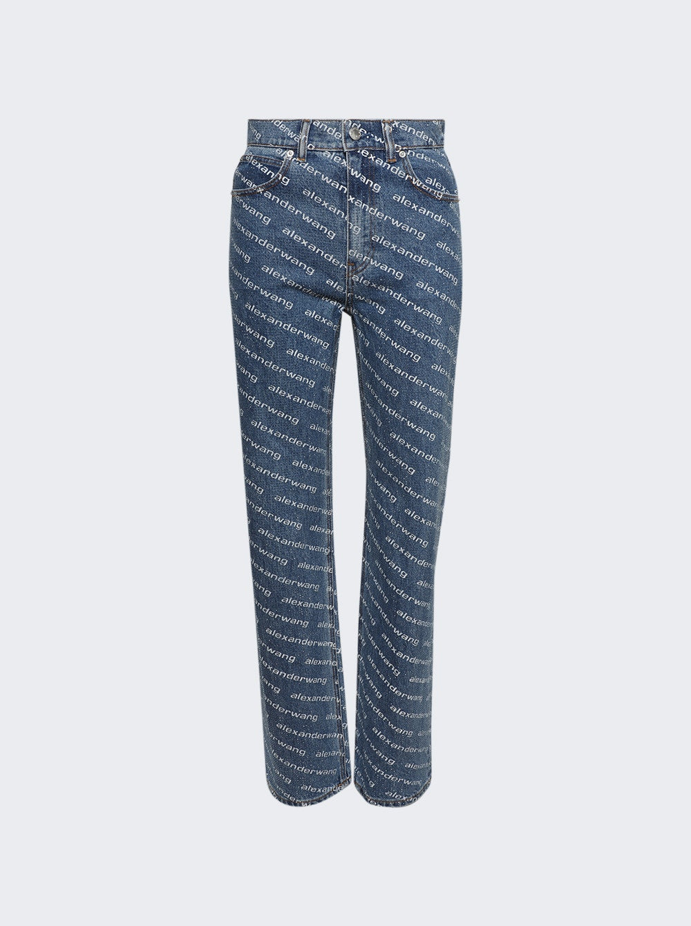 Women | alexanderwang | Ez Logo Crystal Jeans Deep Blue | Multi