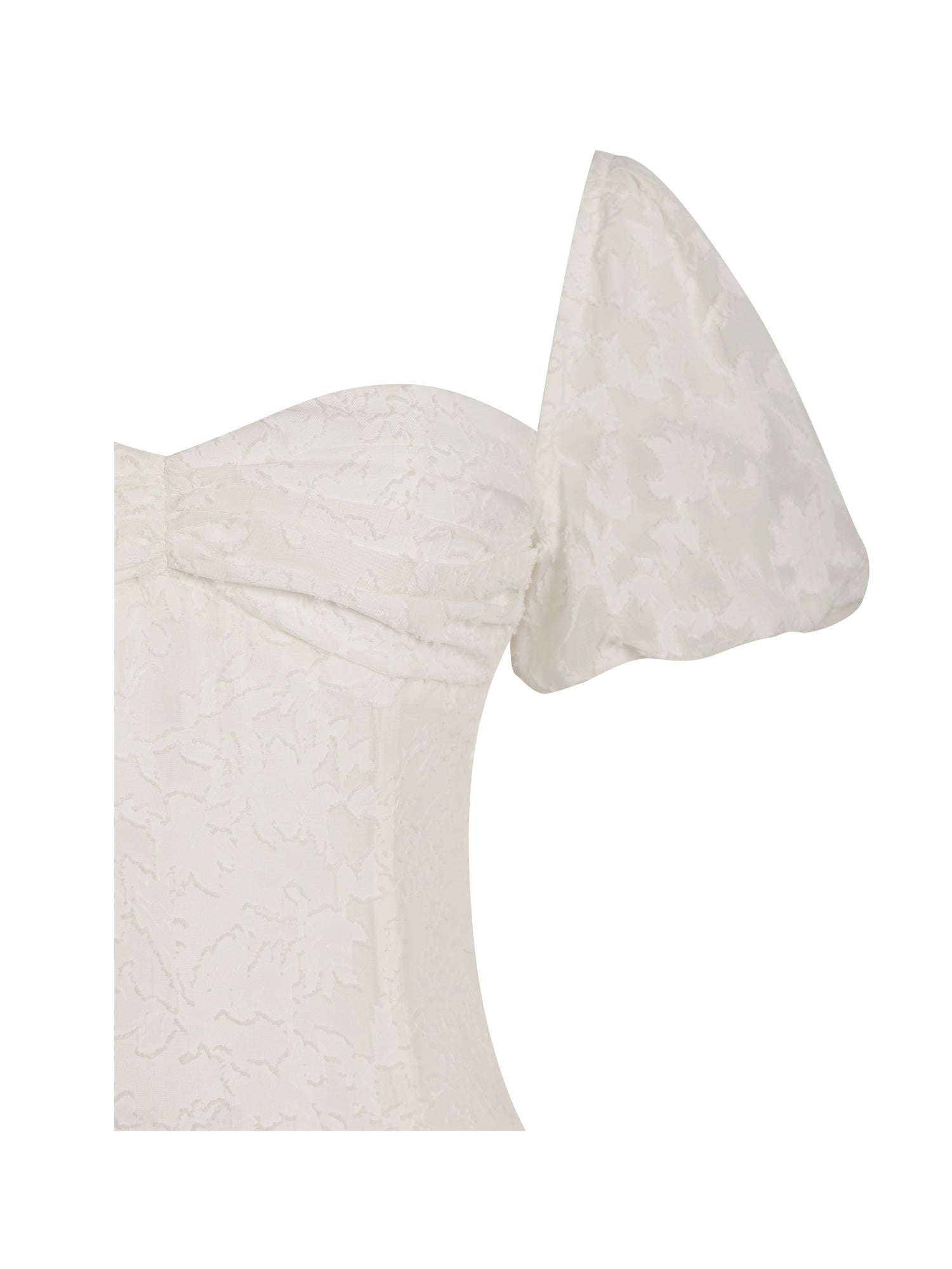 Pandora Bubble Sleeve Backless Maxi Dress | White