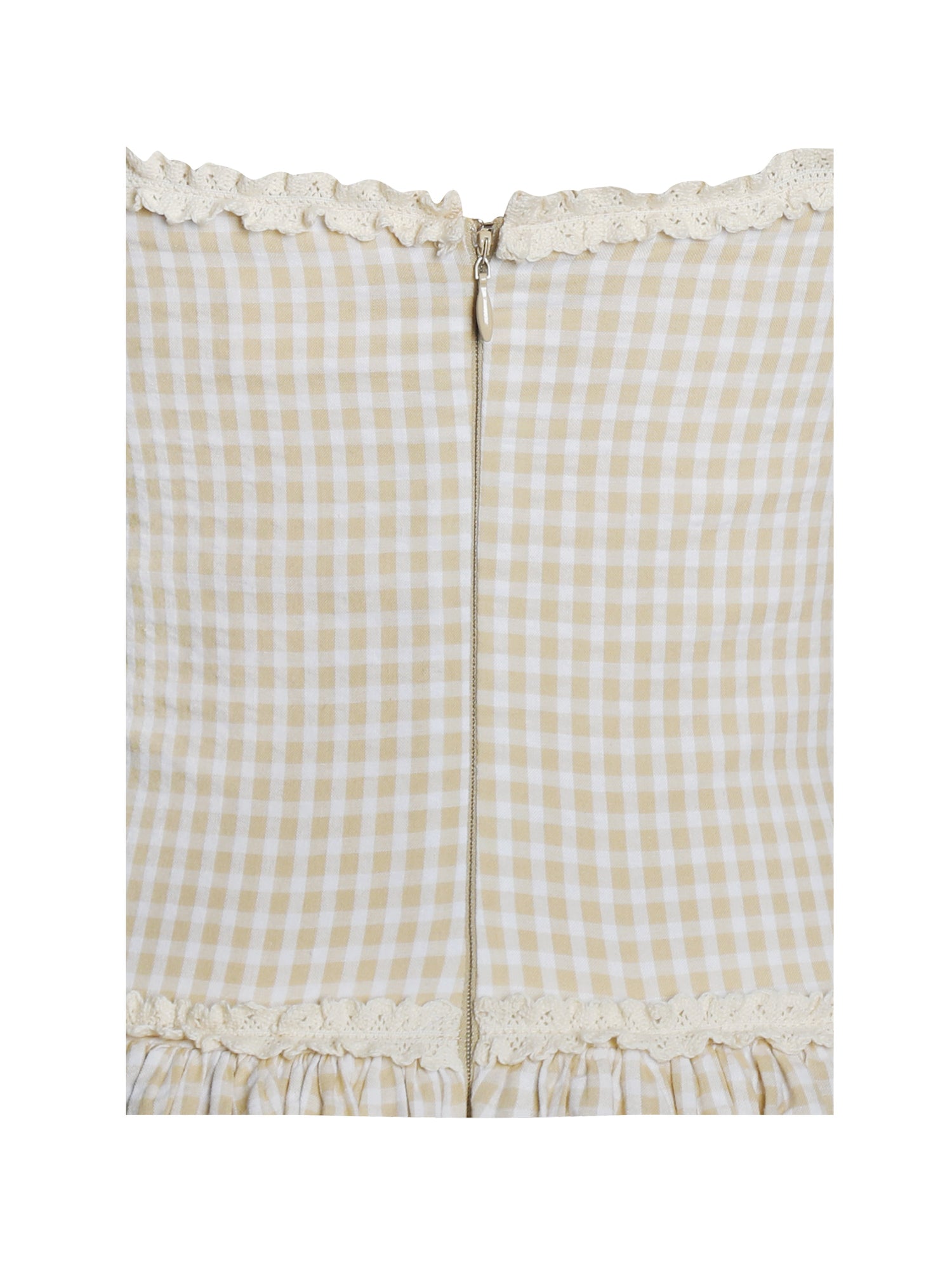 Idella U Neck Midi Dress | Yellow Gingham
