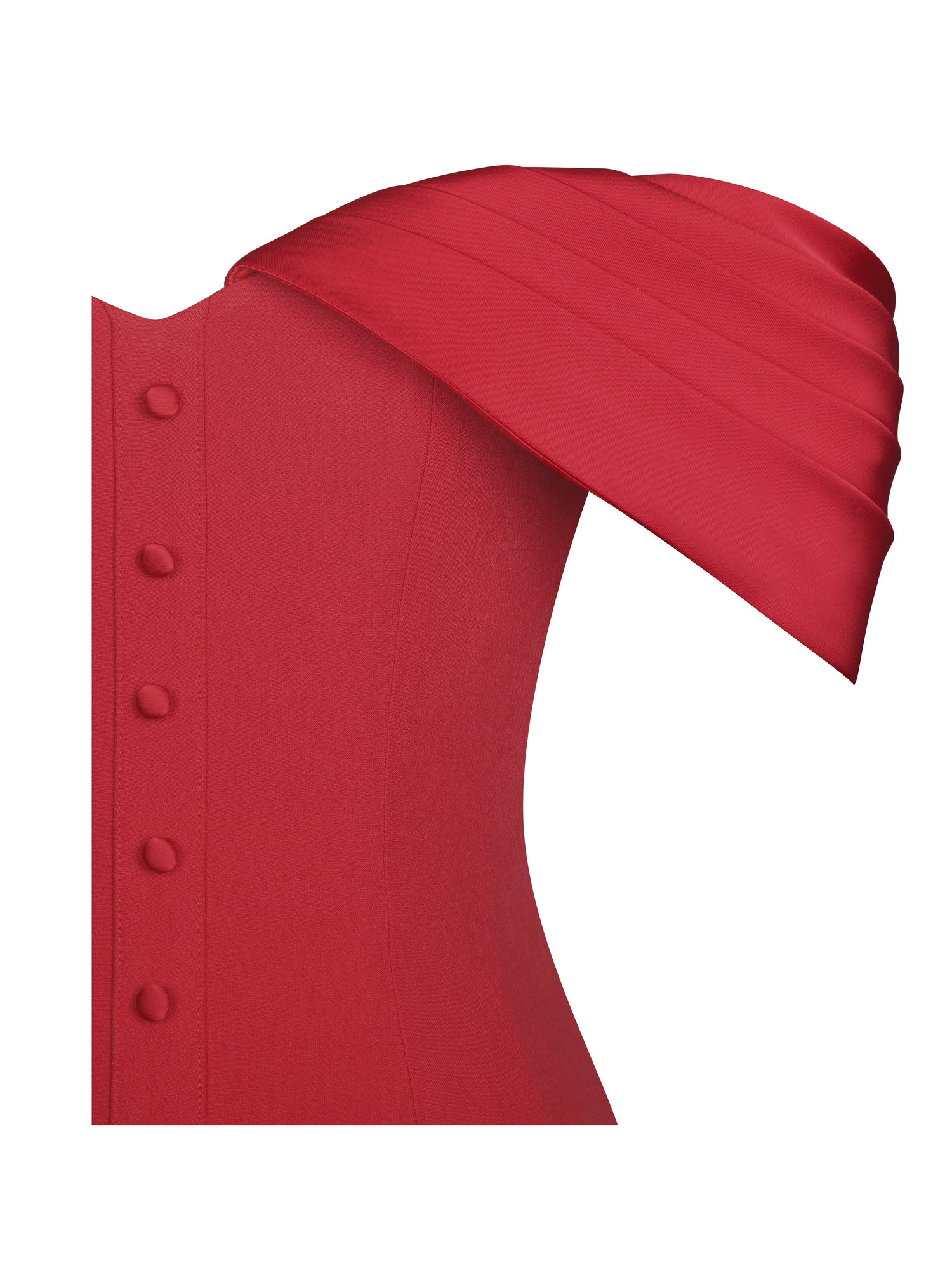 Narelle Off-Shoulder Sweetheart Drop Waist Mini Dress | Crimson