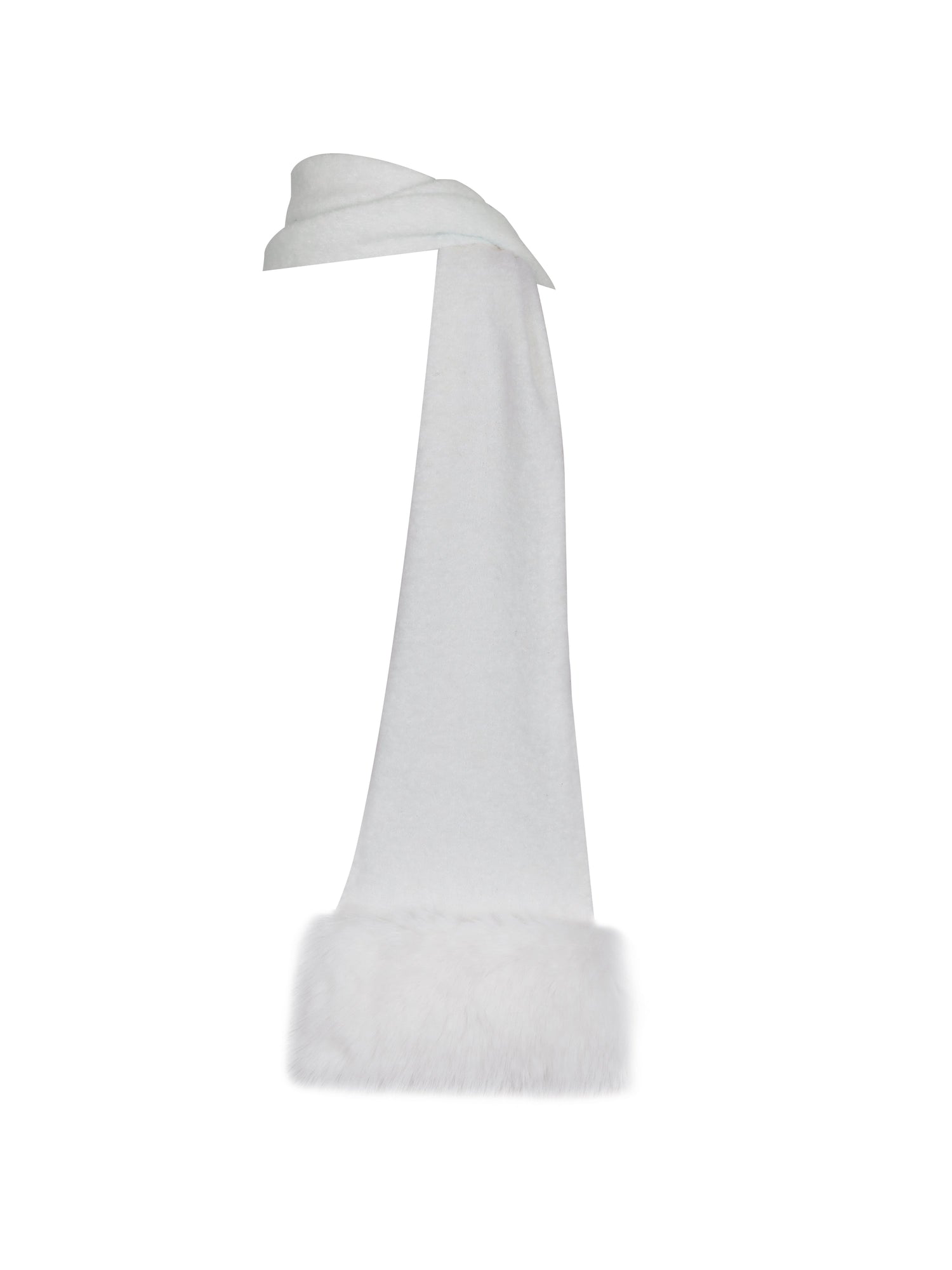 Selma Wool-Blend Ribbed Knit Scarf | White