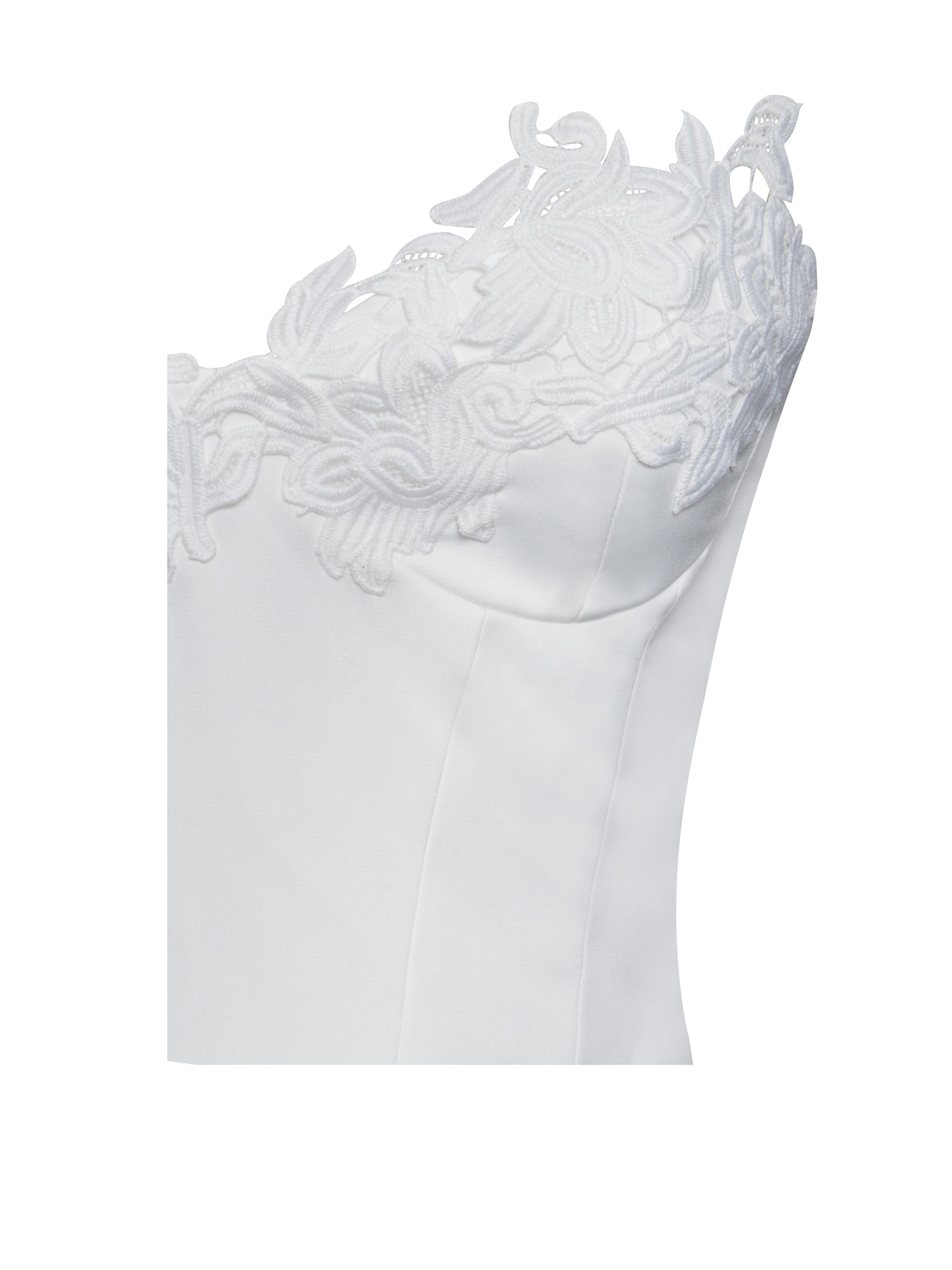 Rowan Lace Drop Waist Corset Sundress | White