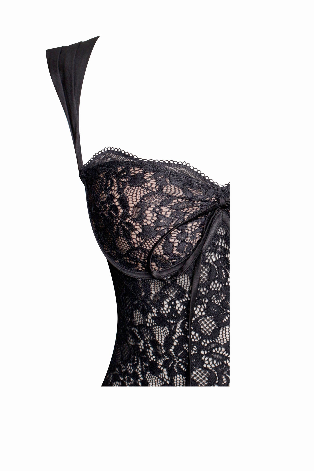Veronica Lace Maxi Dress | Black