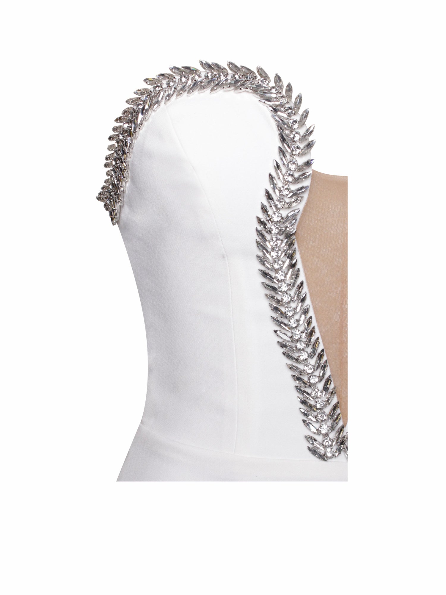 Ivanna Crystal Embellished Maxi Dress | White