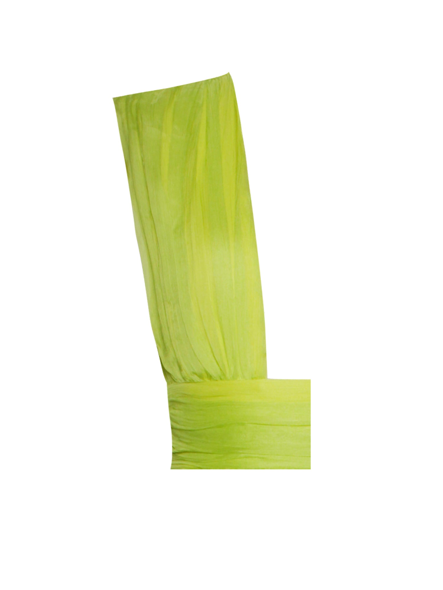 Valley Of Angels Chiffon Pleated High Slit Maxi Dress | Lime