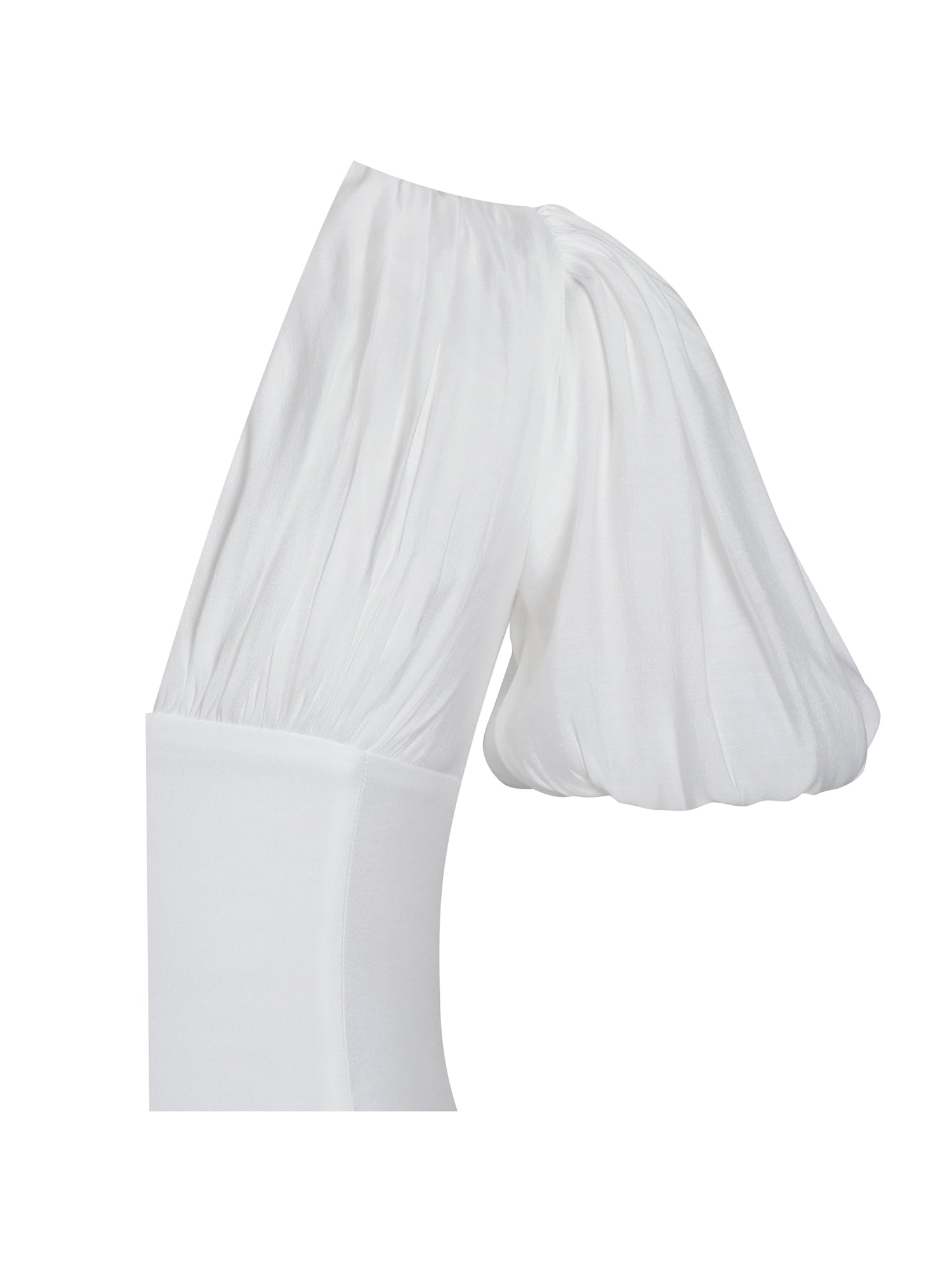 Caitlyn Bubble Sleeve Corset Layered Mini Dress | White