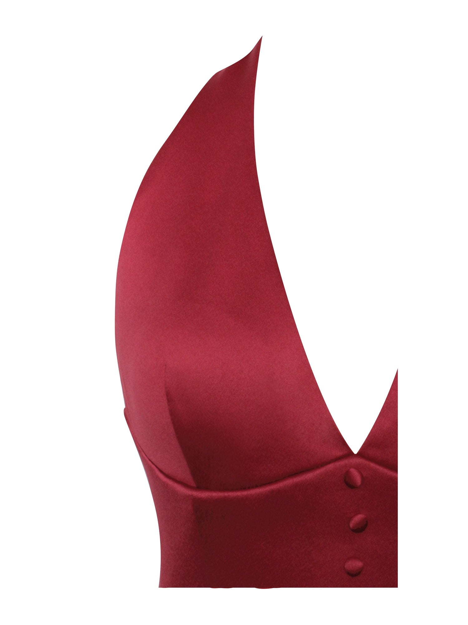 Cara Plunging Halter Backless Maxi Dress | Red