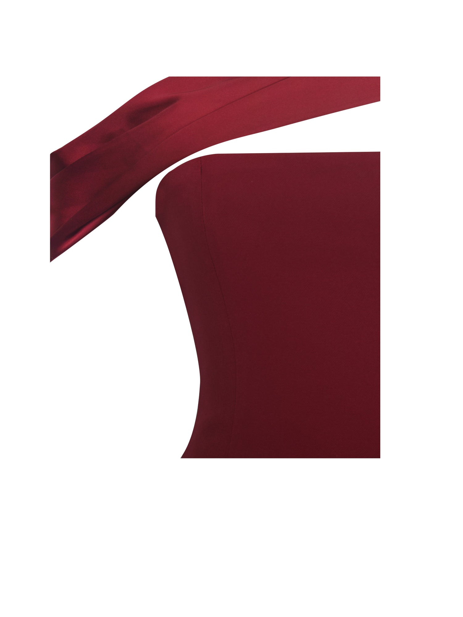 Ovelia Satin Ribbon Strapless Mini Dress | Crimson