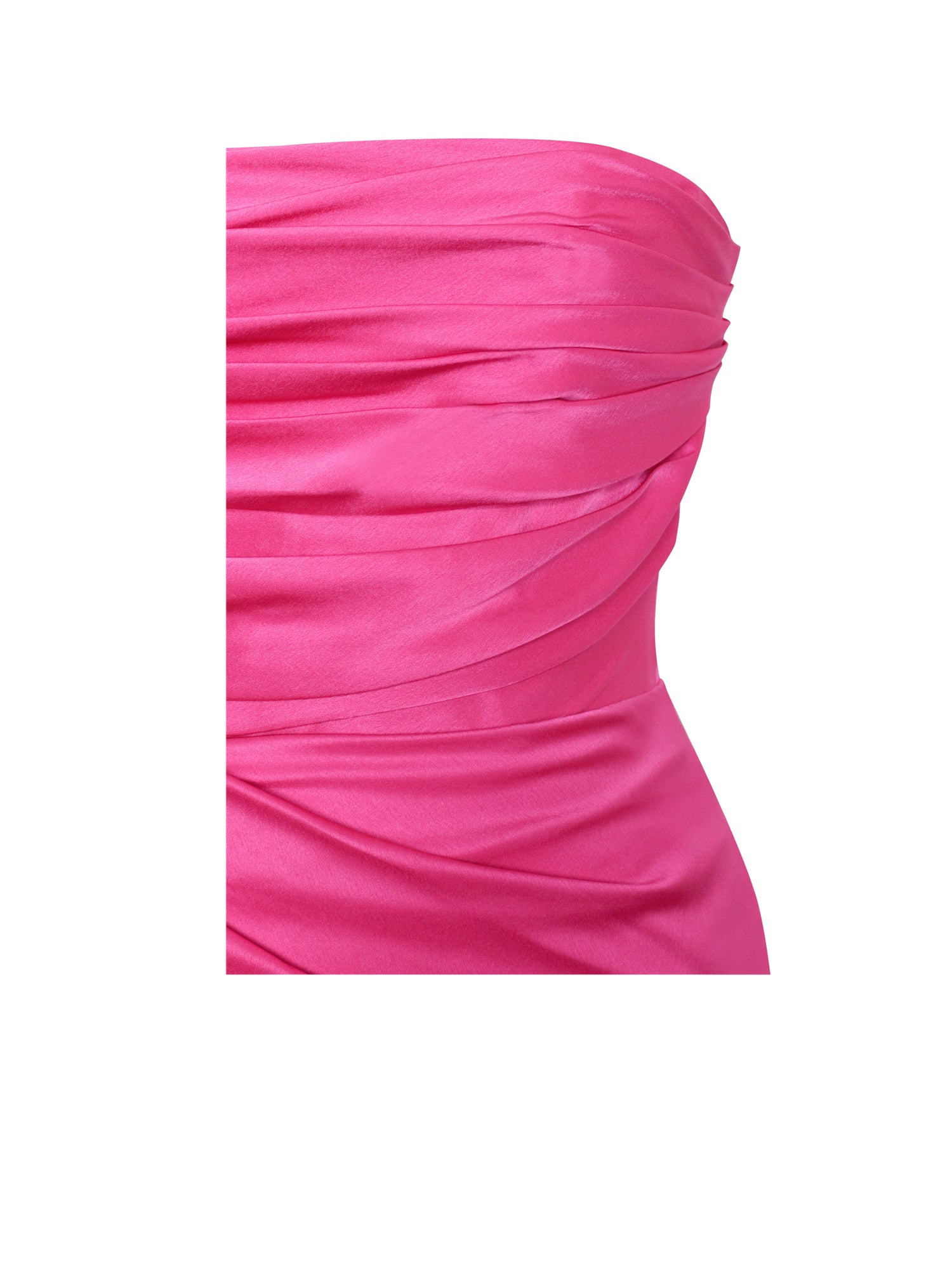 Perrin Feather Dress High Slit Gown | Fuchsia Pink
