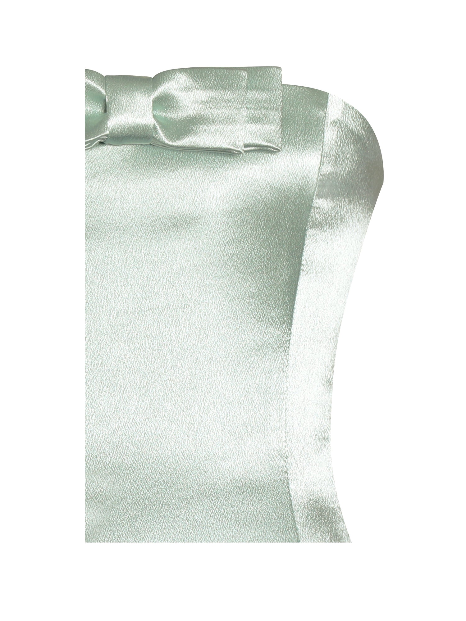 Lael Back Button Trailing Gown | Mint Green