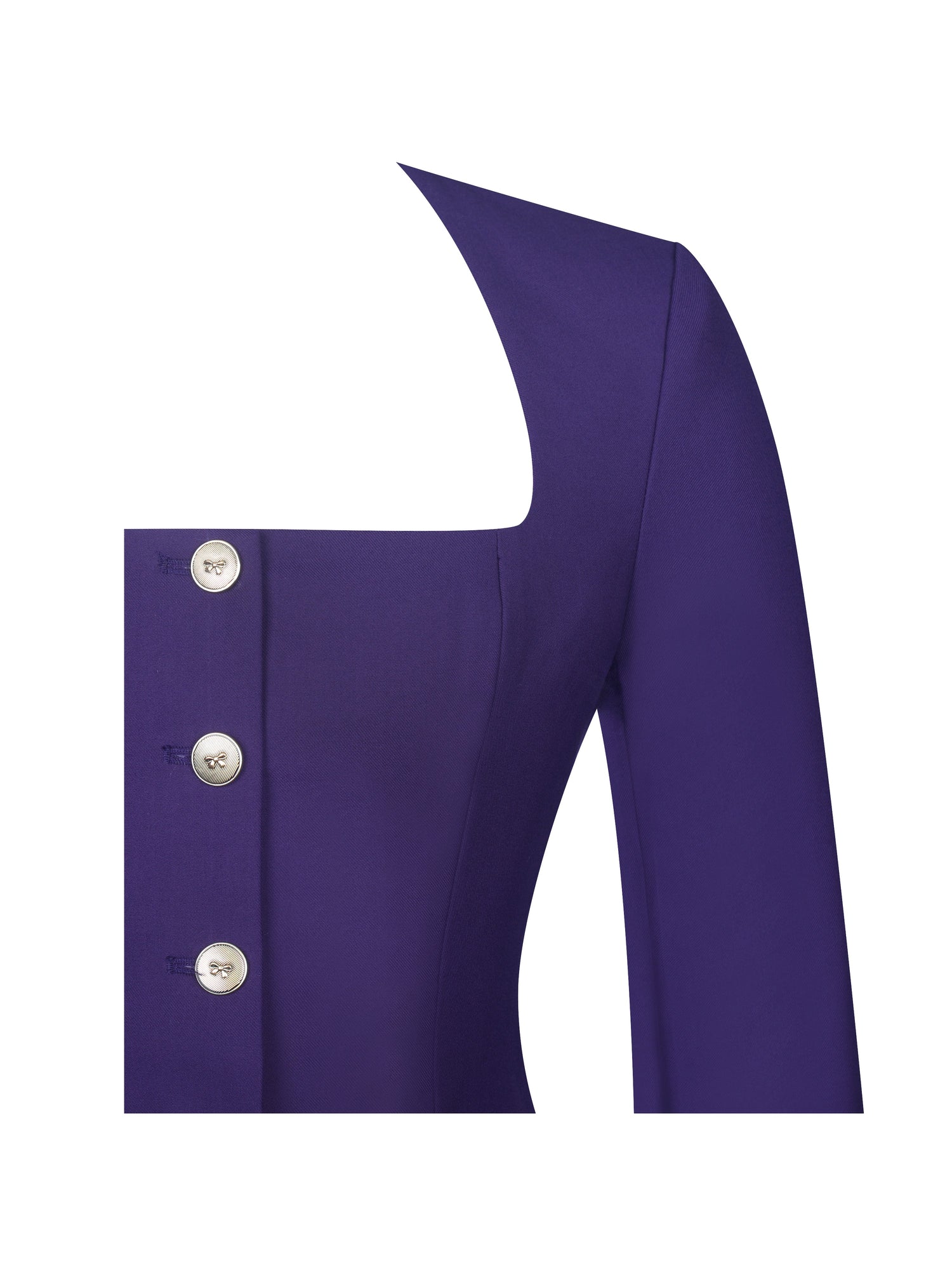 Skyla Square Neckline Peplum Blazer | Indigo