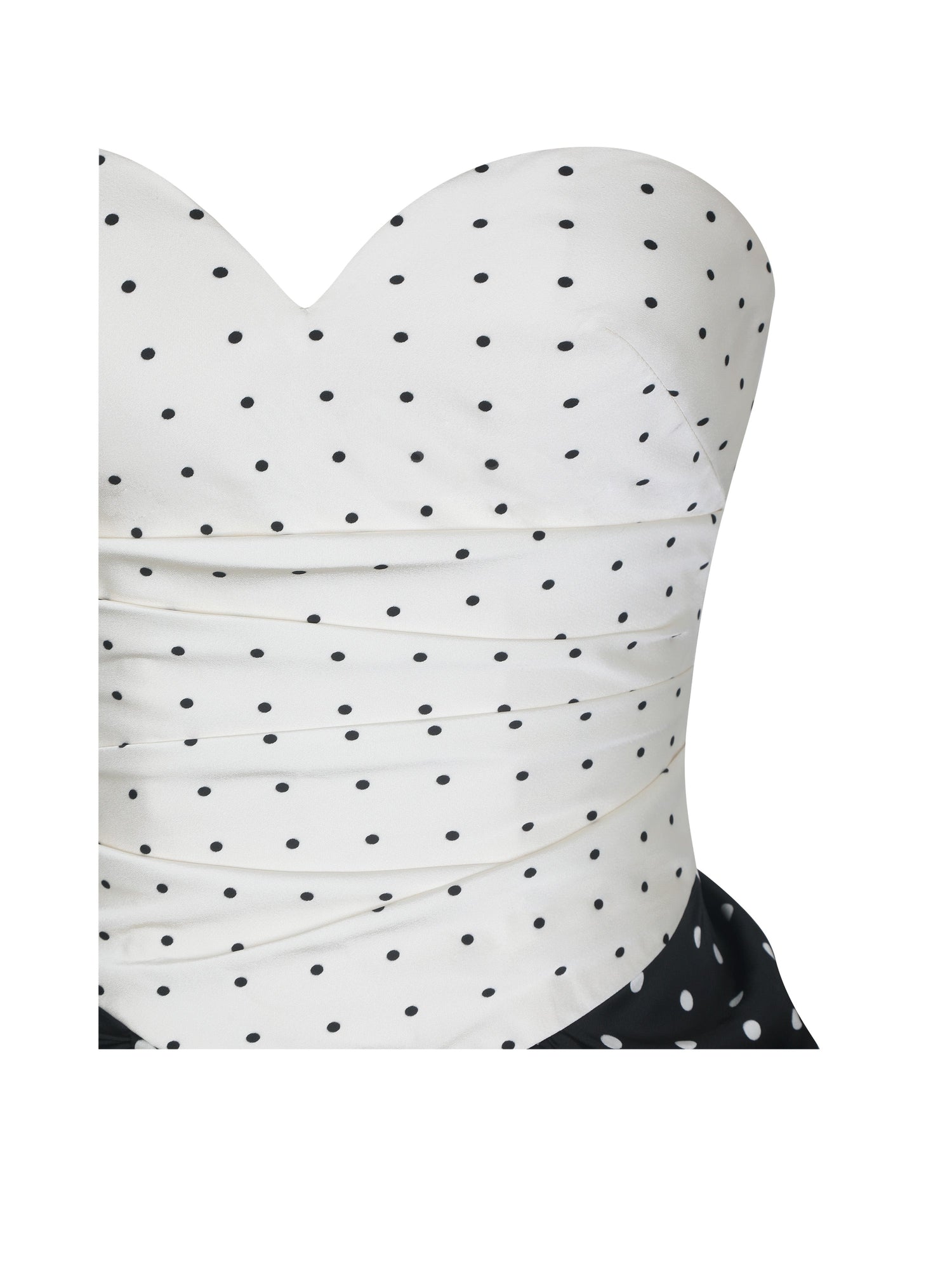 Tamryn Sweetheart Maxi Dress | Black and White Polka Dot