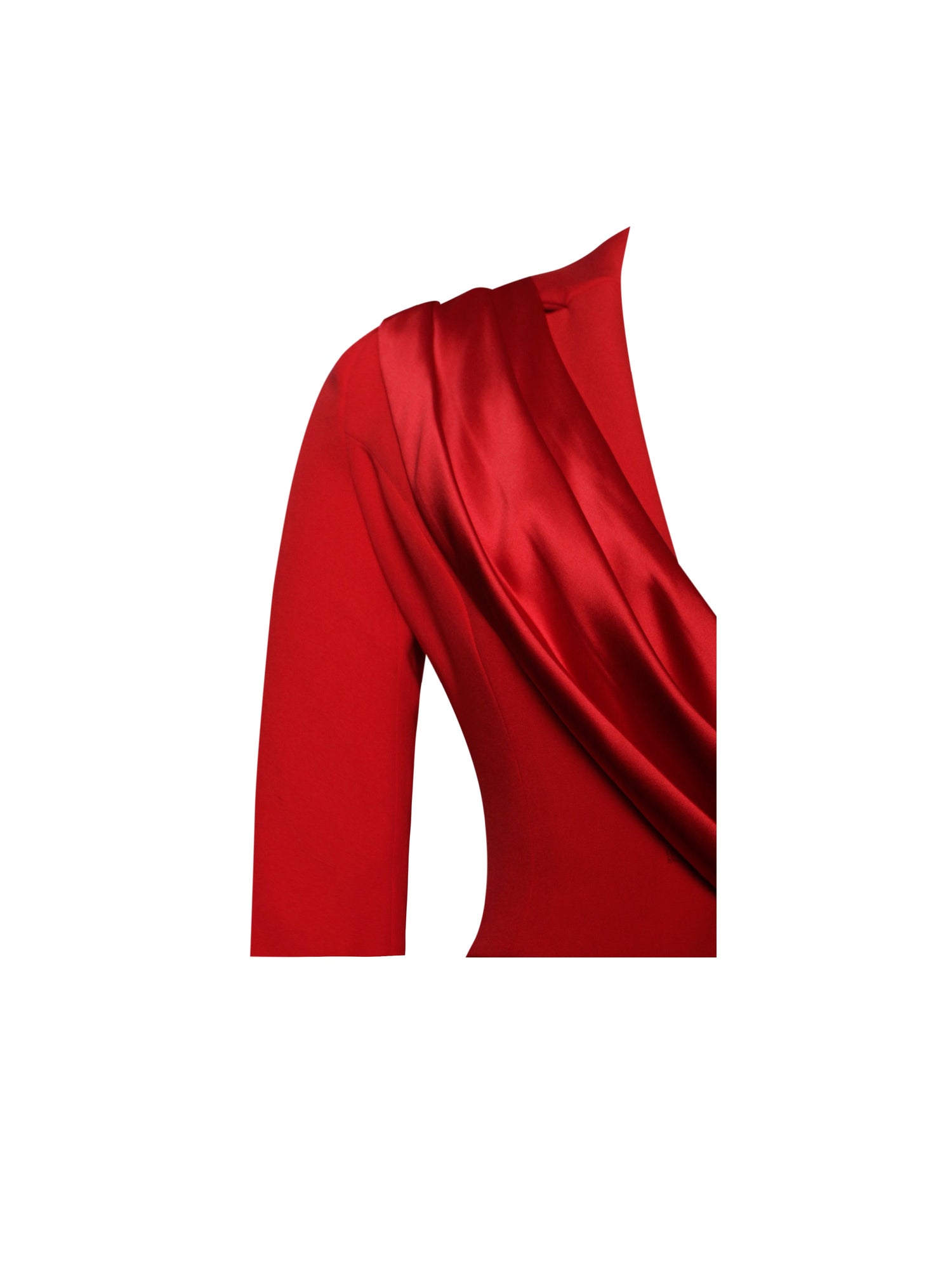 Vandra Draping Blazer Jacket | Red