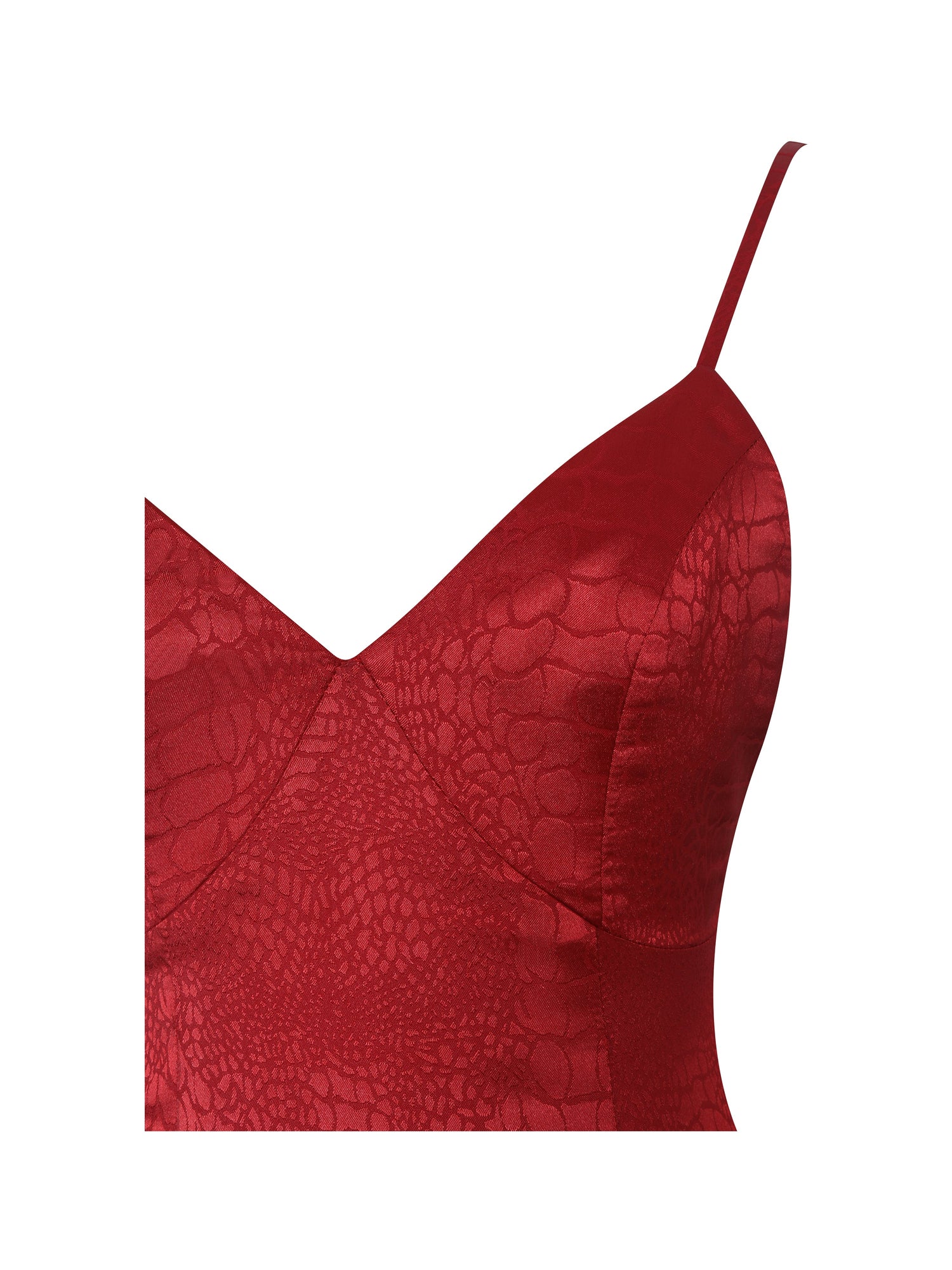 Kelsey Croc-Embossed Flared Hem Maxi Dress with Scarf | Scarlet