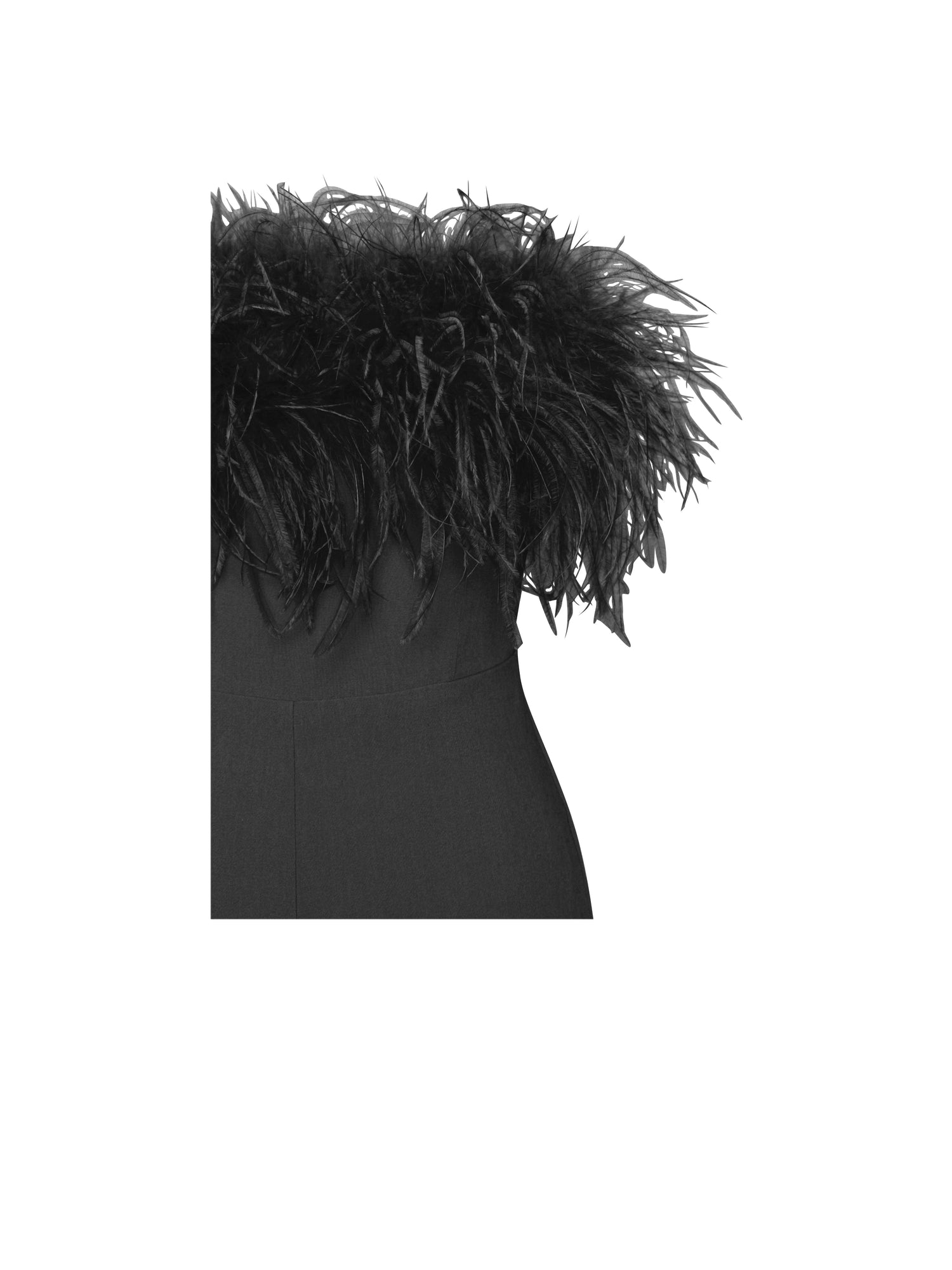 Kylan Feather Jumpsuit | Black