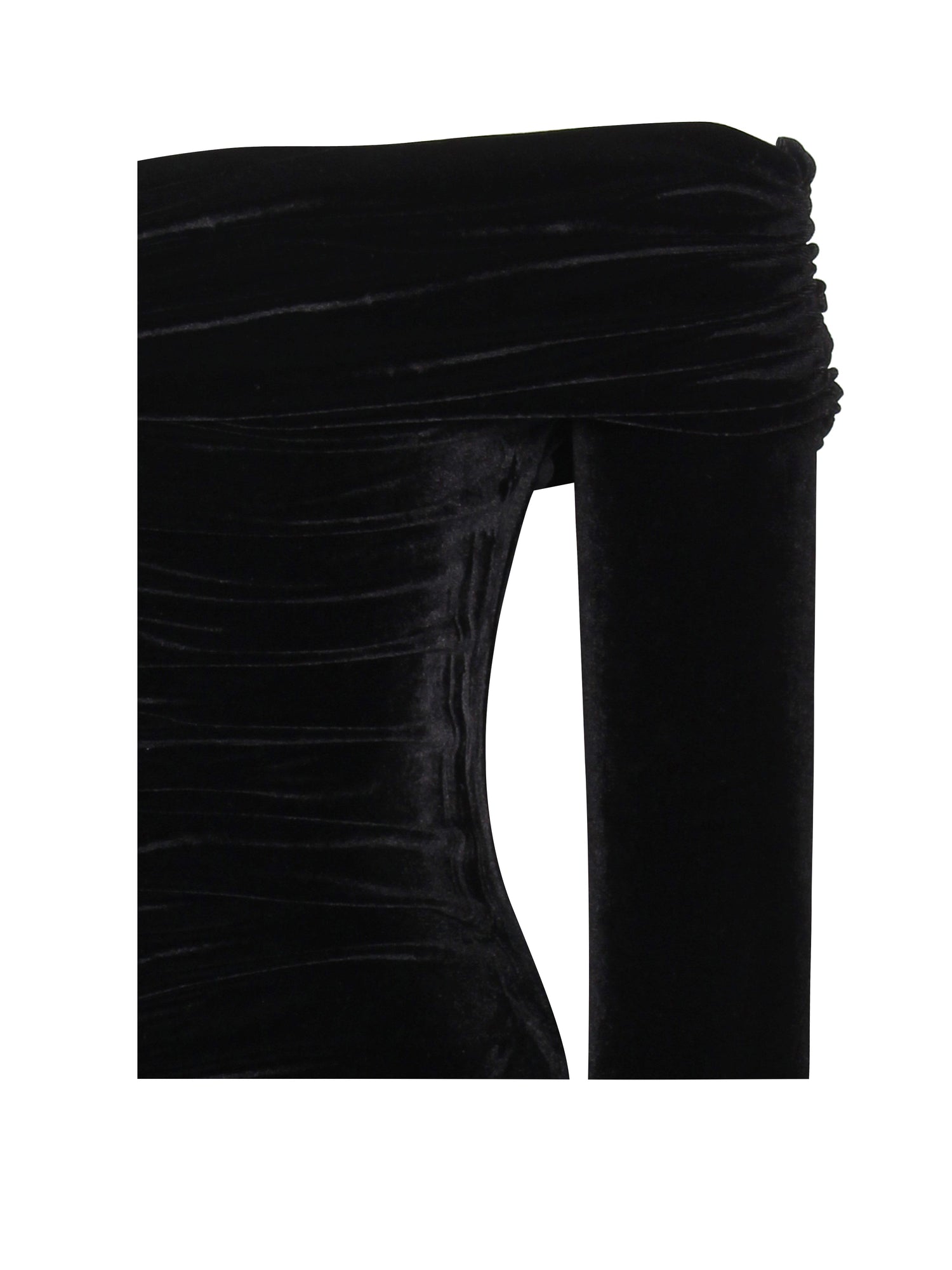 Ashton Off Shoulder Velvet Long Sleeve Bodycon Dress | Black
