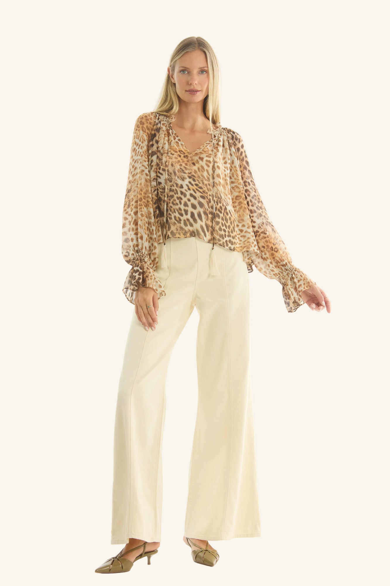 Cambria Blouse | Brown Leopard