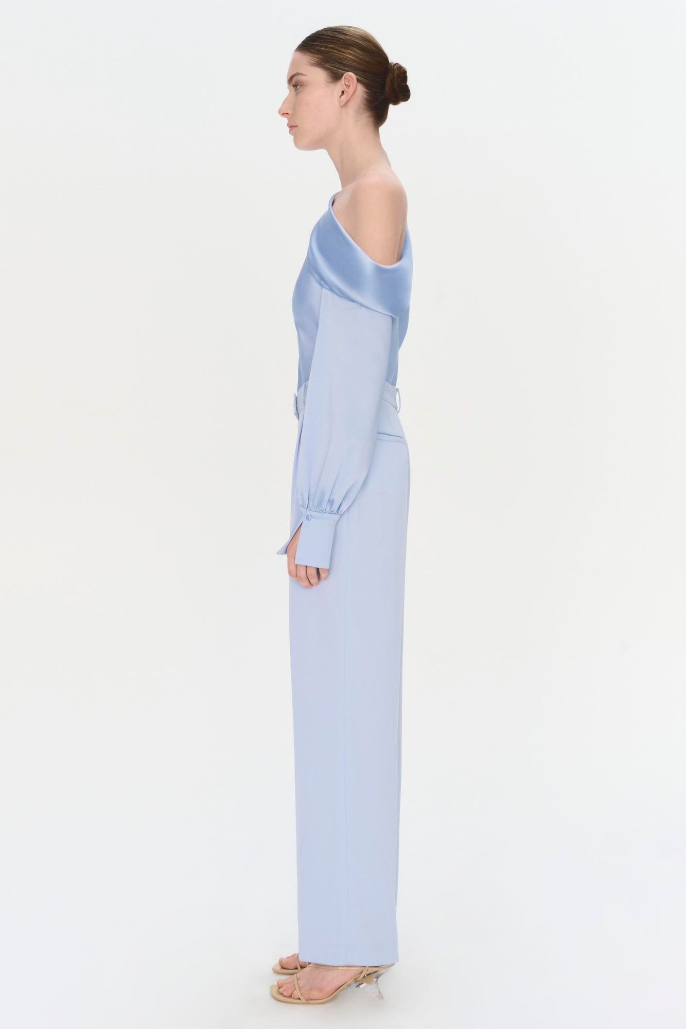 Novia Satin Pant | Marina Blue