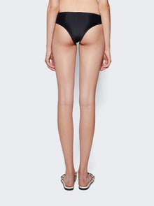 Women | Courrèges | Twist Tech Jersey Swim Bottoms | Black