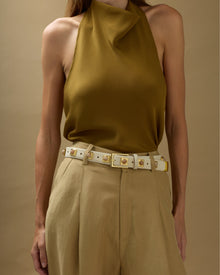 No. 2 Belt | Cream/Gold