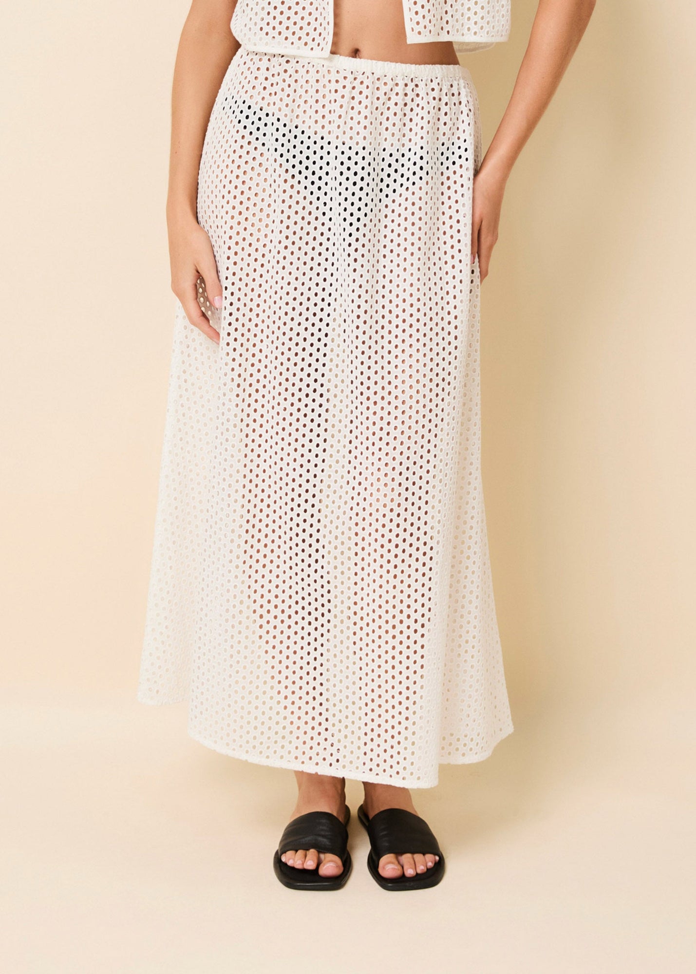 Womens | Sydney Skirt Baby Eyelet | Optic White
