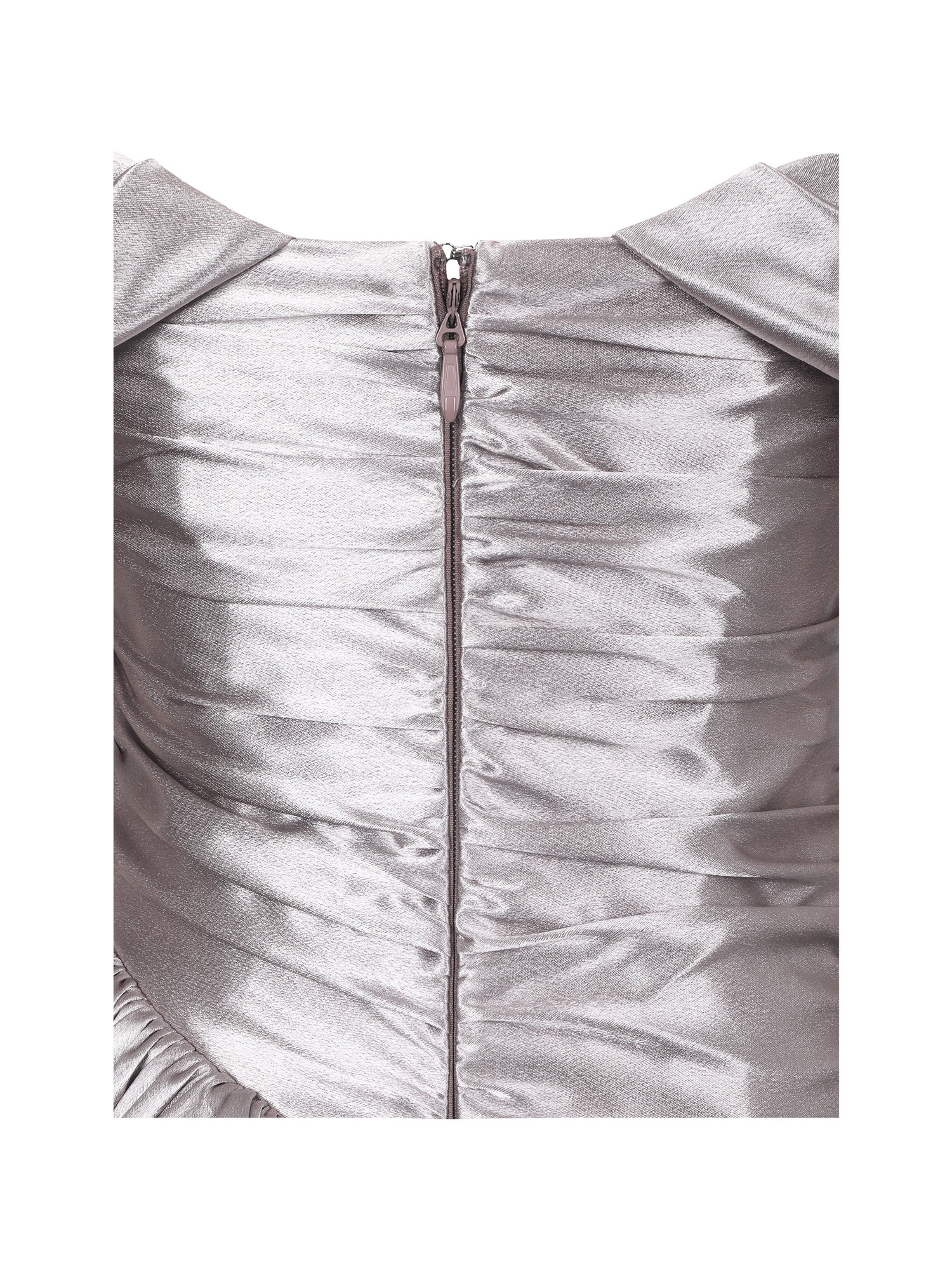 Milena Ruched Asymmetrical Bubble Mini Dress | Champagne